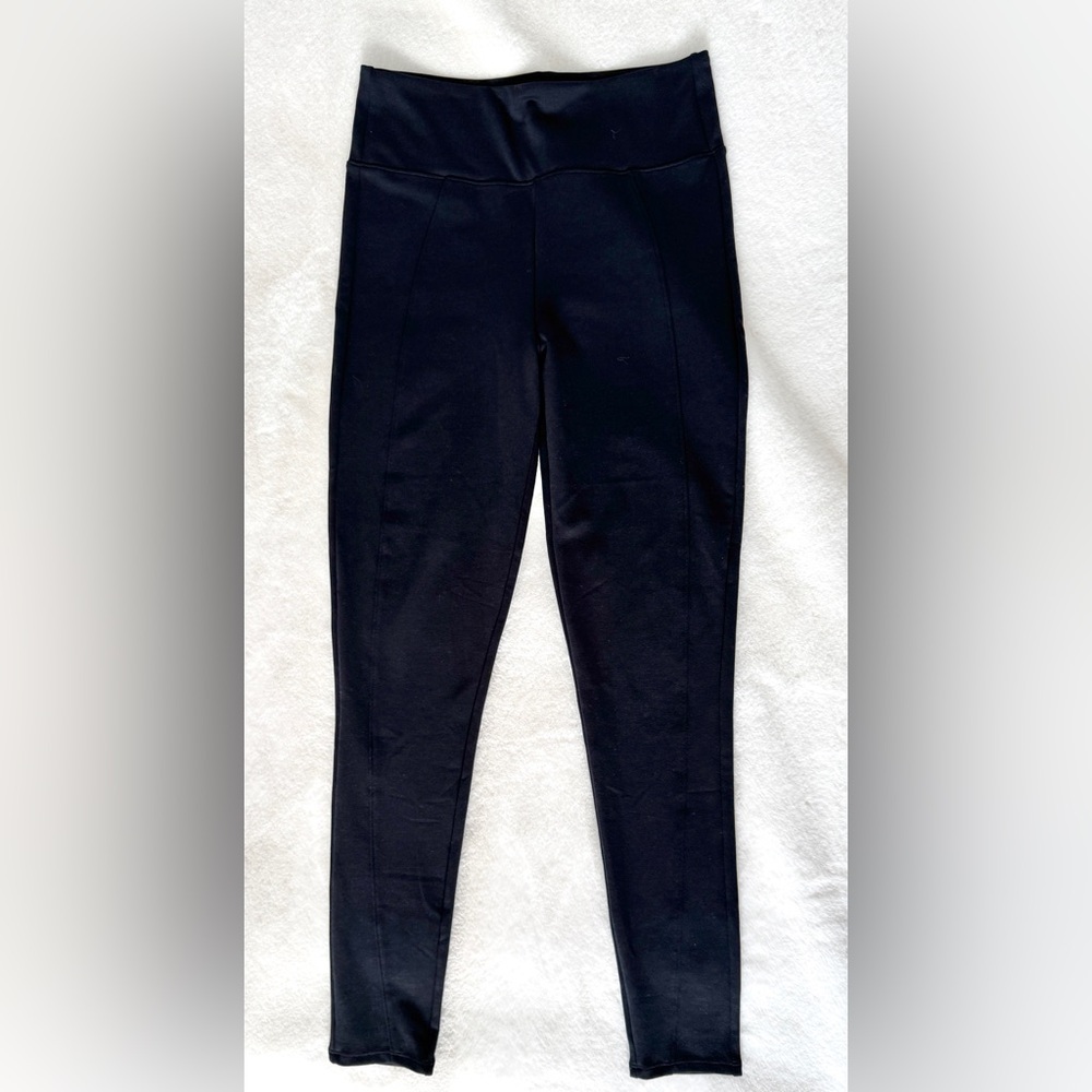 Assets by Spanx Black Ponte Knit Leggings, Size XL - NWOT - Picture 3 of 8